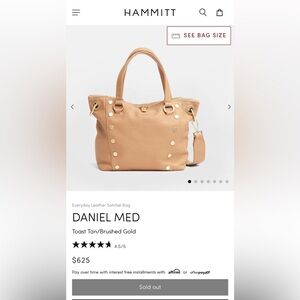 HAMMITT Daniel Bag
Toast Tan/Brushed Gold